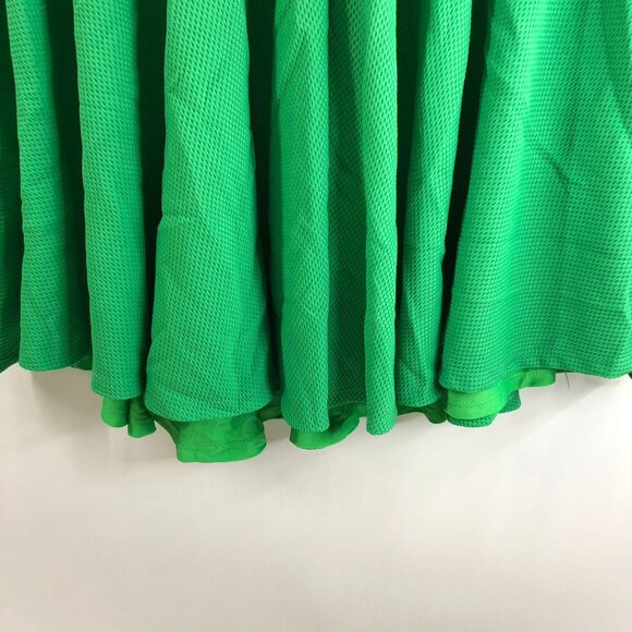 Hutch Fit & Flare Dress Sleeveless Tie V-Neck Zip Back Green Plus Size XXL - Picture 3 of 5